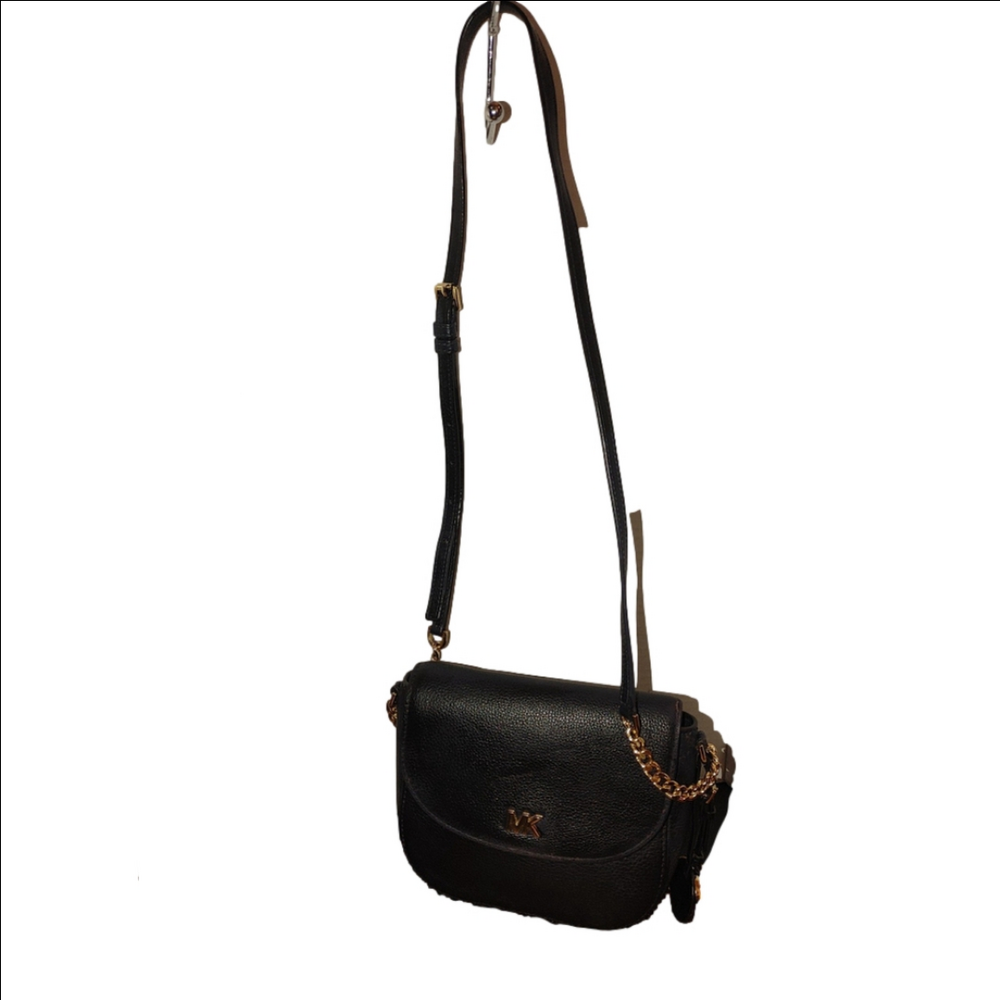 Michael Kors Mott Half Dome Pebbled Leather Crossbody